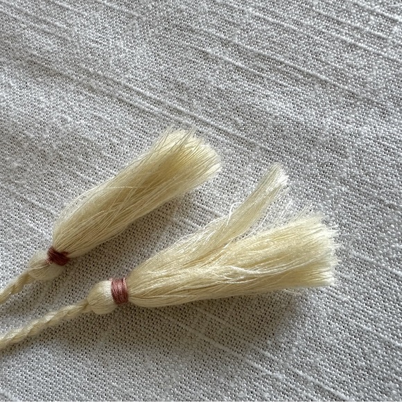 Vintage America Blues Womens Mona Embroidered Mesh Top Lace Up Sz L Sheer Lace - Picture 5 of 9